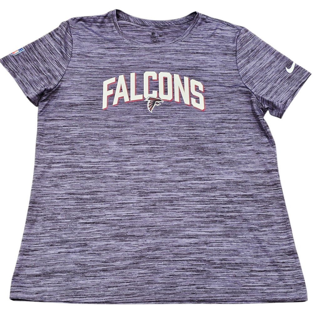 Nike Atlanta Falcons On Field Dri-FIT Shirt Womens L Gray NFL Performance Tee